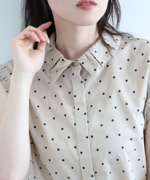 le.coeur blanc / ルクールブラン シャツ・ブラウス | 《手洗い可能》ドットエリタックデザインブラウス | 詳細16