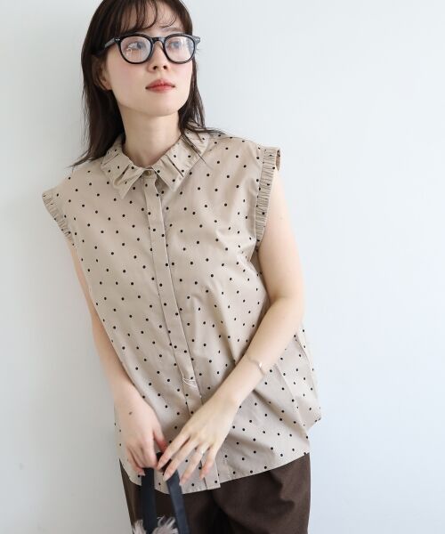 le.coeur blanc / ルクールブラン シャツ・ブラウス | 《手洗い可能》ドットエリタックデザインブラウス | 詳細17