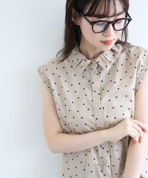 le.coeur blanc / ルクールブラン シャツ・ブラウス | 《手洗い可能》ドットエリタックデザインブラウス | 詳細19