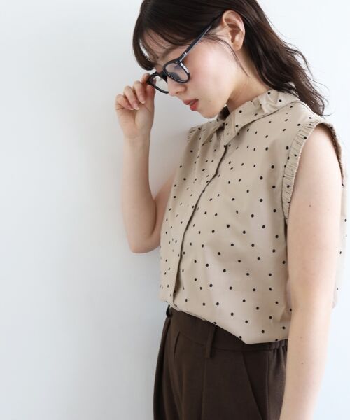 le.coeur blanc / ルクールブラン シャツ・ブラウス | 《手洗い可能》ドットエリタックデザインブラウス | 詳細20