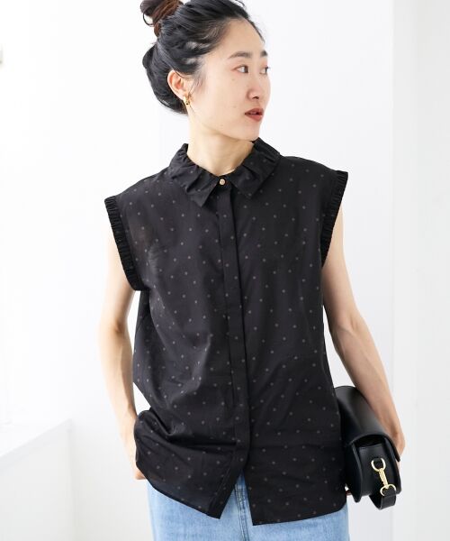 le.coeur blanc / ルクールブラン シャツ・ブラウス | 《手洗い可能》ドットエリタックデザインブラウス | 詳細5