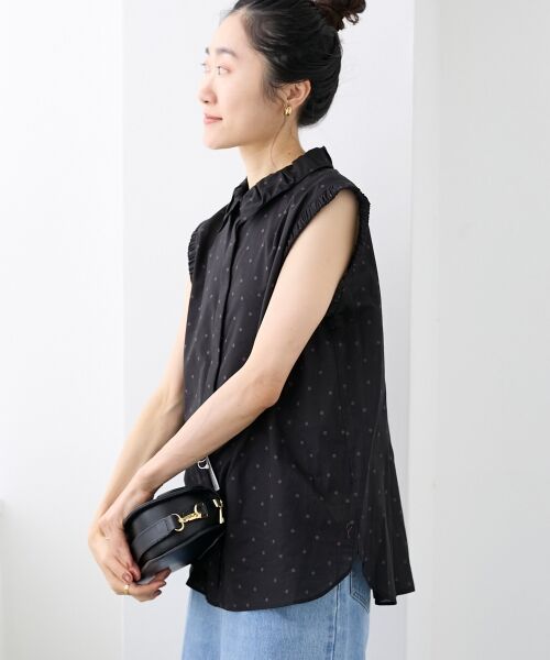 le.coeur blanc / ルクールブラン シャツ・ブラウス | 《手洗い可能》ドットエリタックデザインブラウス | 詳細6