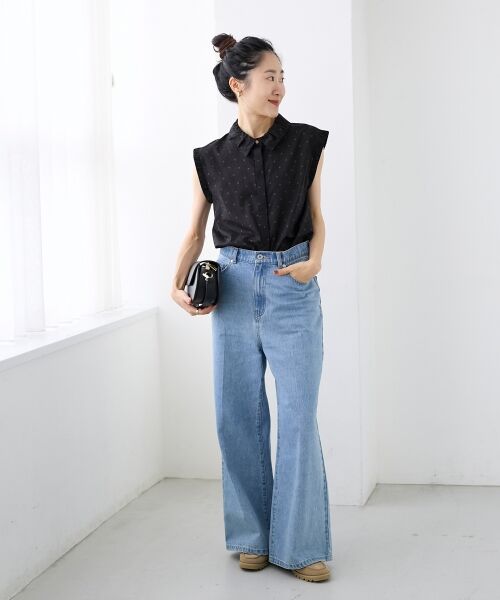 le.coeur blanc / ルクールブラン シャツ・ブラウス | 《手洗い可能》ドットエリタックデザインブラウス | 詳細7