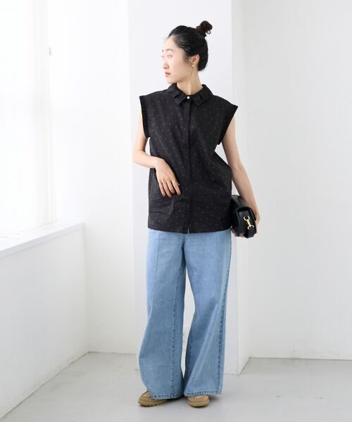 le.coeur blanc / ルクールブラン シャツ・ブラウス | 《手洗い可能》ドットエリタックデザインブラウス | 詳細9