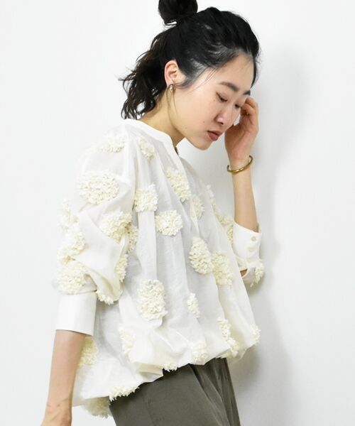 le.coeur blanc / ルクールブラン シャツ・ブラウス | TORRAZZO DONNAフラワーバルーンブラウス | 詳細16