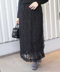 le.coeur blanc / ルクールブラン ロング・マキシ丈スカート | 《手洗い可能》TORRAZZO DONNA別注ベロアドットチュールスカート