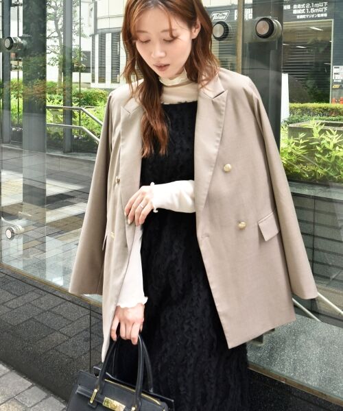 le.coeur blanc / ルクールブラン ロング・マキシ丈ワンピース | TORRAZZO DONNAベロアドットチュールキャミワンピ | 詳細11