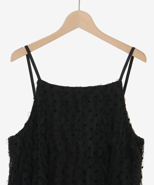 le.coeur blanc / ルクールブラン ロング・マキシ丈ワンピース | TORRAZZO DONNAベロアドットチュールキャミワンピ | 詳細14