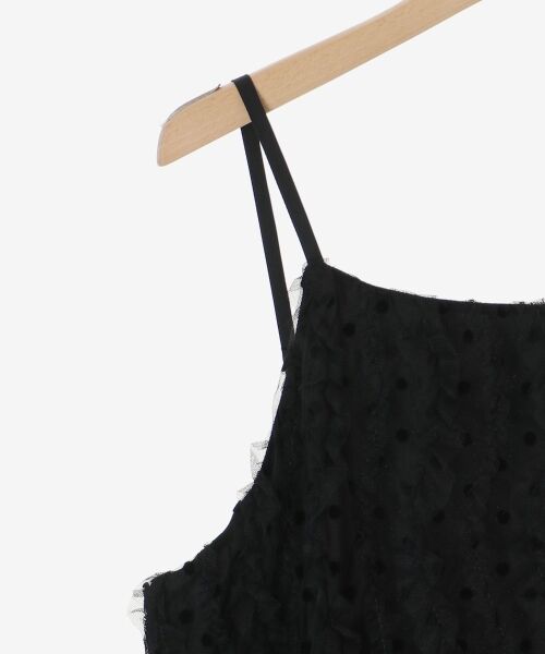 le.coeur blanc / ルクールブラン ロング・マキシ丈ワンピース | TORRAZZO DONNAベロアドットチュールキャミワンピ | 詳細15