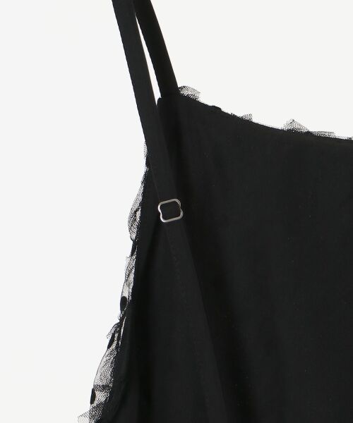 le.coeur blanc / ルクールブラン ロング・マキシ丈ワンピース | TORRAZZO DONNAベロアドットチュールキャミワンピ | 詳細18