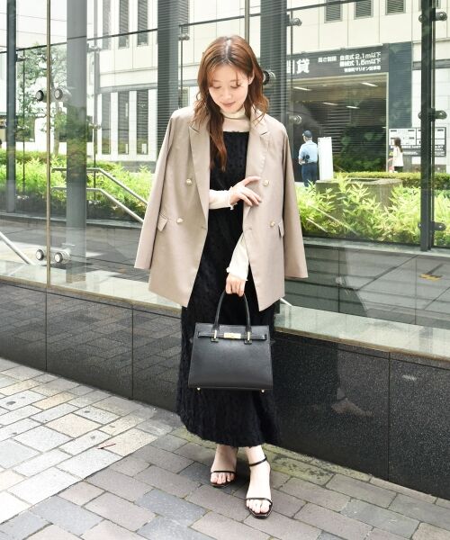 le.coeur blanc / ルクールブラン ロング・マキシ丈ワンピース | TORRAZZO DONNAベロアドットチュールキャミワンピ | 詳細6