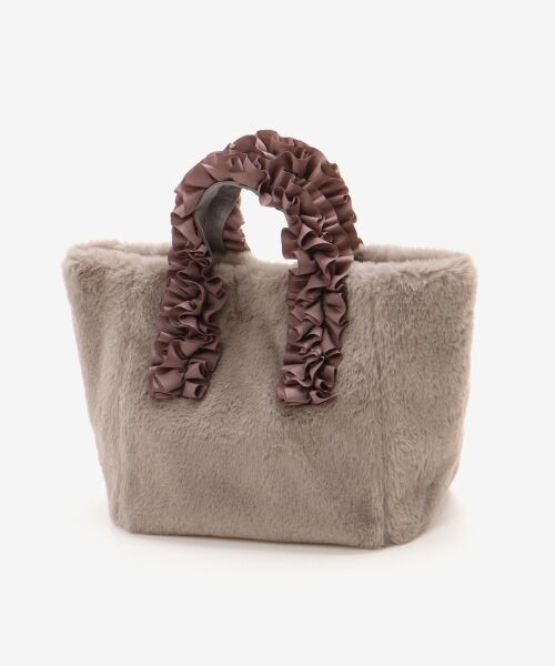 le.coeur blanc / ルクールブラン トートバッグ | フェイクファーハンドルフリルトート | 詳細1