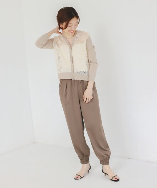 le.coeur blanc / ルクールブラン カーディガン・ボレロ | 《手洗い可能》チュール刺繍Vネックカーディガン | 詳細28