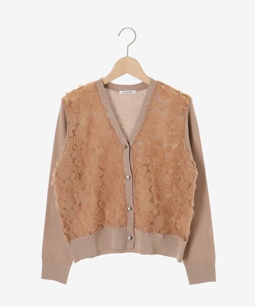 le.coeur blanc / ルクールブラン カーディガン・ボレロ | 《手洗い可能》チュール刺繍Vネックカーディガン | 詳細29