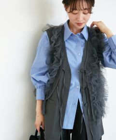 le.coeur blanc / ルクールブラン その他アウター | 《WEB限定アイテム》チュールレイヤードセットジレ