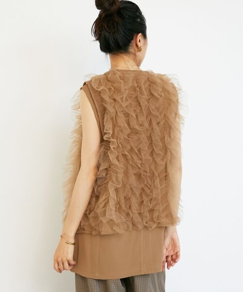 le.coeur blanc / ルクールブラン その他アウター | 《WEB限定アイテム》チュールレイヤードセットジレ | 詳細16