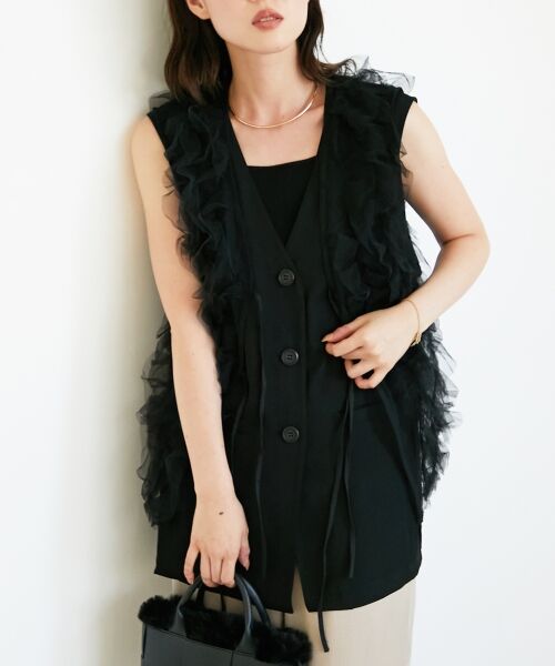 le.coeur blanc / ルクールブラン その他アウター | 《WEB限定アイテム》チュールレイヤードセットジレ | 詳細25