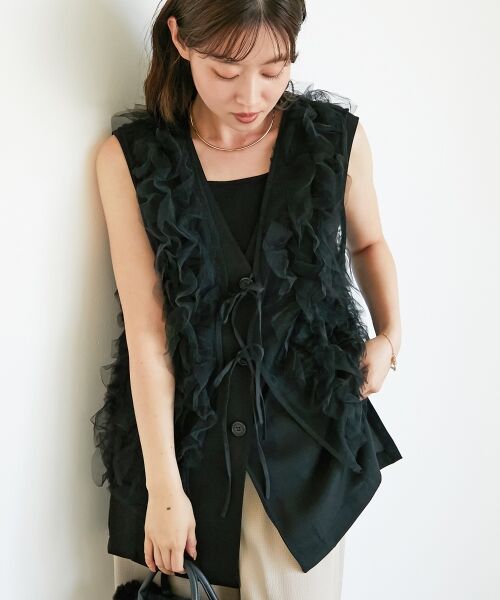 le.coeur blanc / ルクールブラン その他アウター | 《WEB限定アイテム》チュールレイヤードセットジレ | 詳細26