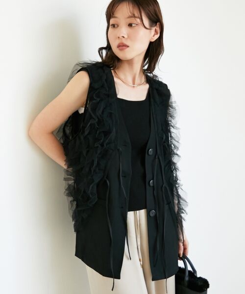 le.coeur blanc / ルクールブラン その他アウター | 《WEB限定アイテム》チュールレイヤードセットジレ | 詳細27