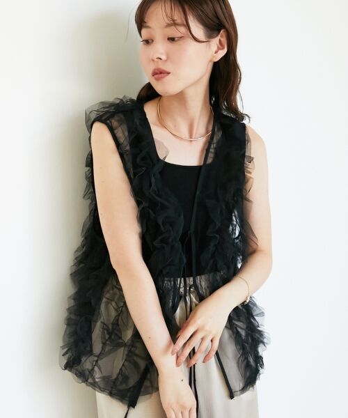 le.coeur blanc / ルクールブラン その他アウター | 《WEB限定アイテム》チュールレイヤードセットジレ | 詳細28