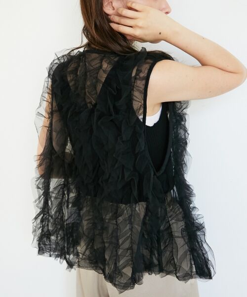 le.coeur blanc / ルクールブラン その他アウター | 《WEB限定アイテム》チュールレイヤードセットジレ | 詳細29