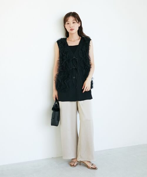 le.coeur blanc / ルクールブラン その他アウター | 《WEB限定アイテム》チュールレイヤードセットジレ | 詳細30