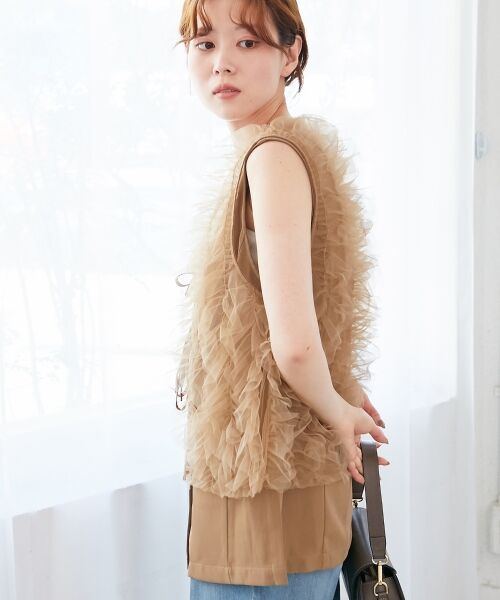 le.coeur blanc / ルクールブラン その他アウター | 《WEB限定アイテム》チュールレイヤードセットジレ | 詳細4