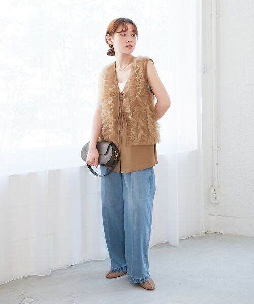 le.coeur blanc / ルクールブラン その他アウター | 《WEB限定アイテム》チュールレイヤードセットジレ | 詳細9