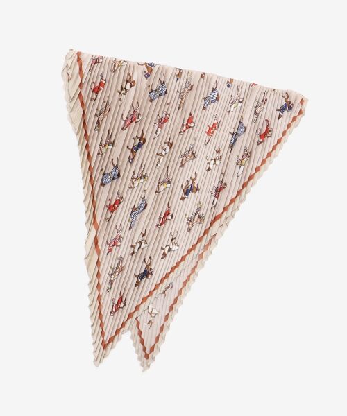 le.coeur blanc / ルクールブラン バンダナ・スカーフ | 《WEB限定アイテム》ホースプリントプリーツスカーフ | 詳細1