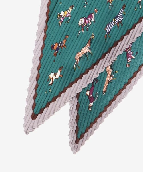 le.coeur blanc / ルクールブラン バンダナ・スカーフ | 《WEB限定アイテム》ホースプリントプリーツスカーフ | 詳細13