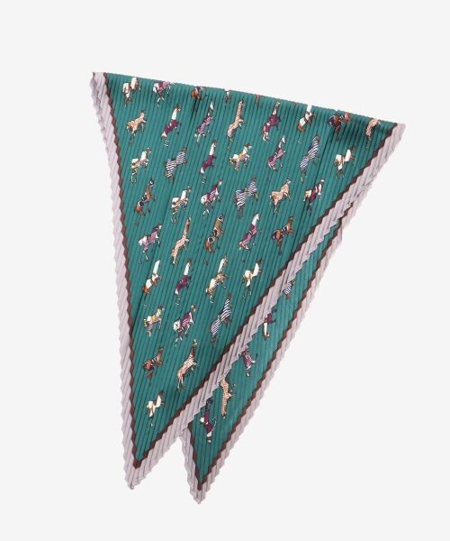 le.coeur blanc / ルクールブラン バンダナ・スカーフ | 《WEB限定アイテム》ホースプリントプリーツスカーフ | 詳細7