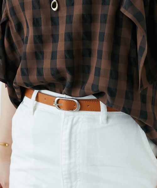 le.coeur blanc / ルクールブラン ベルト・サスペンダー | 《WEB限定アイテム》オーバルバックルベルト | 詳細4