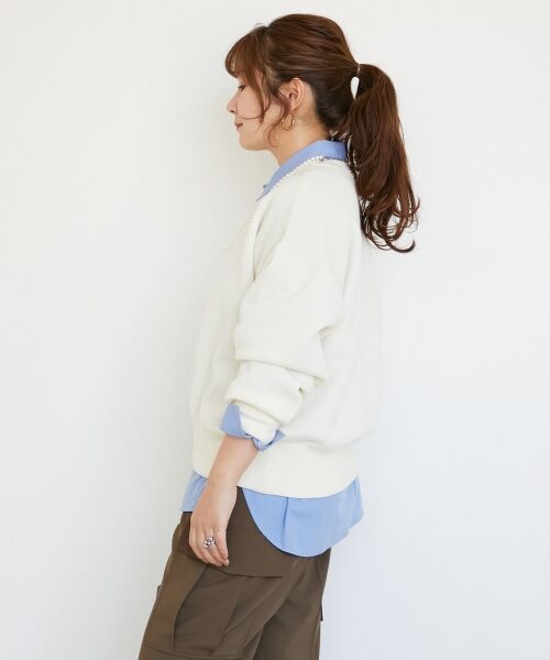 le.coeur blanc / ルクールブラン ニット・セーター | 《WEB限定アイテム》スウェットライクニット | 詳細14
