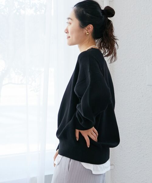 le.coeur blanc / ルクールブラン ニット・セーター | 《WEB限定アイテム》スウェットライクニット | 詳細4