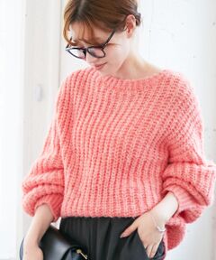 le.coeur blanc / ルクールブラン ニット・セーター | 《WEB限定アイテム》ヘアリーヤーンローゲージニット