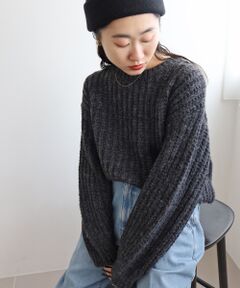 le.coeur blanc / ルクールブラン ニット・セーター | 《WEB限定アイテム》ヘアリーヤーンローゲージニット