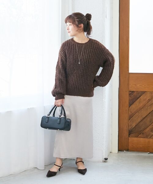 le.coeur blanc / ルクールブラン ニット・セーター | 《WEB限定アイテム》ヘアリーヤーンローゲージニット | 詳細10