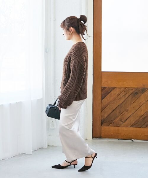 le.coeur blanc / ルクールブラン ニット・セーター | 《WEB限定アイテム》ヘアリーヤーンローゲージニット | 詳細11