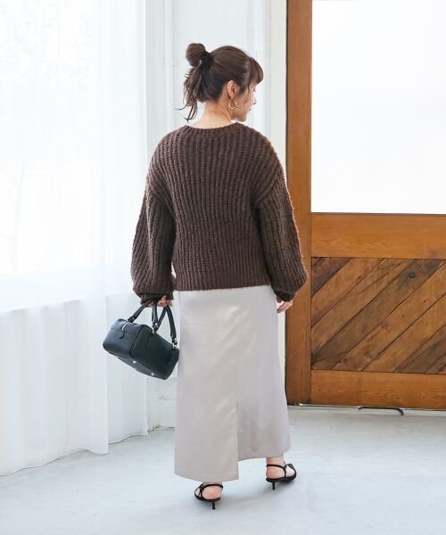 le.coeur blanc / ルクールブラン ニット・セーター | 《WEB限定アイテム》ヘアリーヤーンローゲージニット | 詳細12