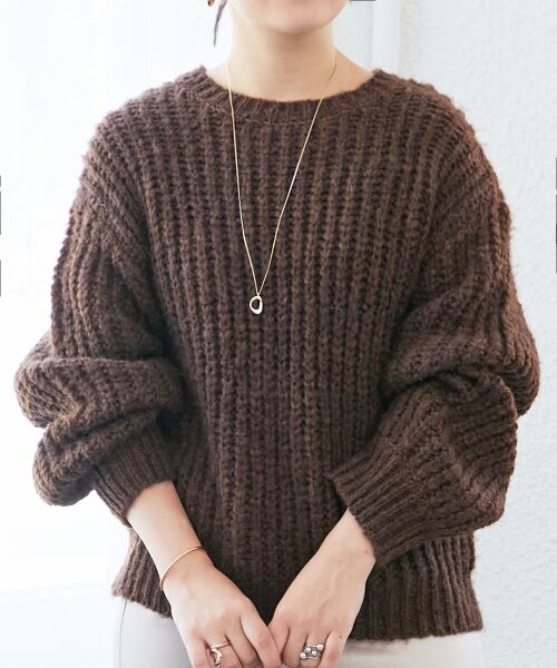 le.coeur blanc / ルクールブラン ニット・セーター | 《WEB限定アイテム》ヘアリーヤーンローゲージニット | 詳細13