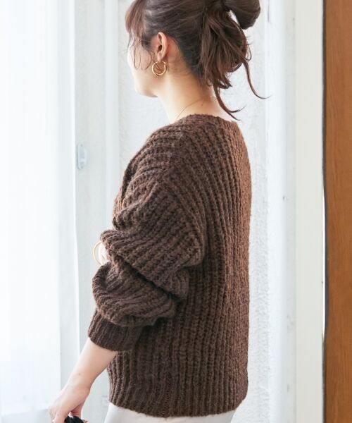 le.coeur blanc / ルクールブラン ニット・セーター | 《WEB限定アイテム》ヘアリーヤーンローゲージニット | 詳細14