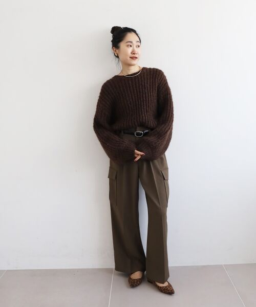 le.coeur blanc / ルクールブラン ニット・セーター | 《WEB限定アイテム》ヘアリーヤーンローゲージニット | 詳細2