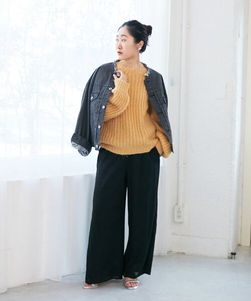 le.coeur blanc / ルクールブラン ニット・セーター | 《WEB限定アイテム》ヘアリーヤーンローゲージニット | 詳細21