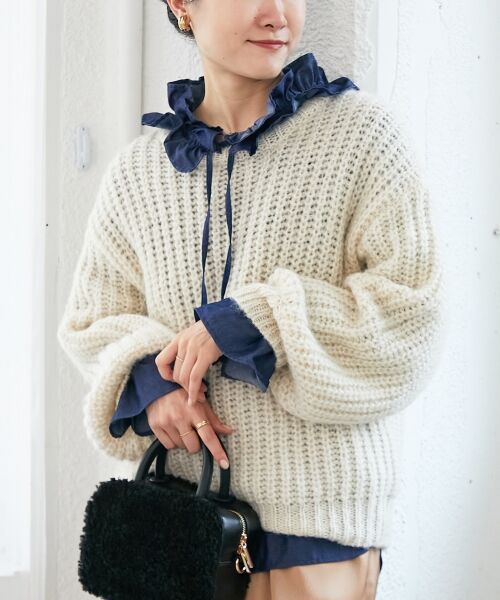 le.coeur blanc / ルクールブラン ニット・セーター | 《WEB限定アイテム》ヘアリーヤーンローゲージニット | 詳細30