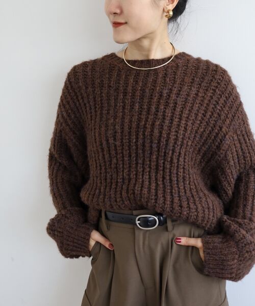 le.coeur blanc / ルクールブラン ニット・セーター | 《WEB限定アイテム》ヘアリーヤーンローゲージニット | 詳細6