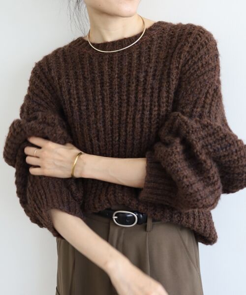 le.coeur blanc / ルクールブラン ニット・セーター | 《WEB限定アイテム》ヘアリーヤーンローゲージニット | 詳細7