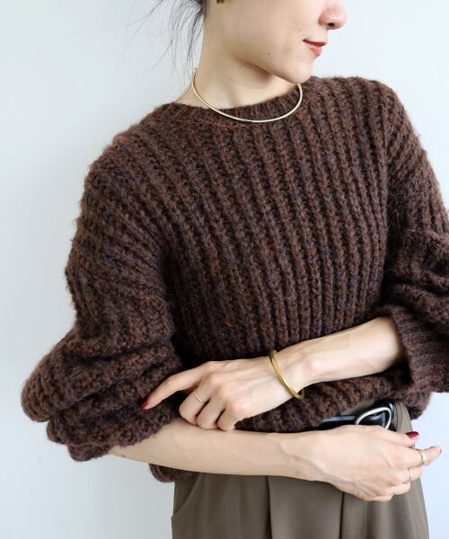 le.coeur blanc / ルクールブラン ニット・セーター | 《WEB限定アイテム》ヘアリーヤーンローゲージニット | 詳細8