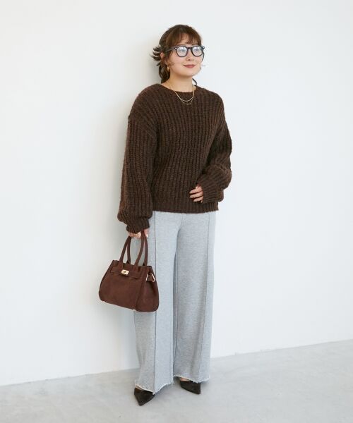 le.coeur blanc / ルクールブラン ニット・セーター | 《WEB限定アイテム》ヘアリーヤーンローゲージニット | 詳細9