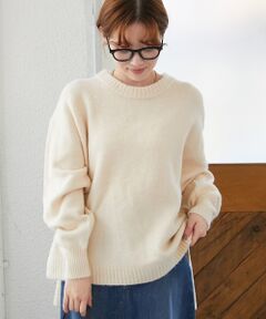 le.coeur blanc / ルクールブラン ニット・セーター | 《WEB限定アイテム》ワイドシルエットクルーネックプルオーバー