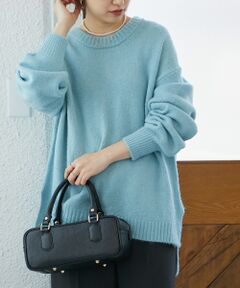 le.coeur blanc / ルクールブラン ニット・セーター | 《WEB限定アイテム》ワイドシルエットクルーネックプルオーバー